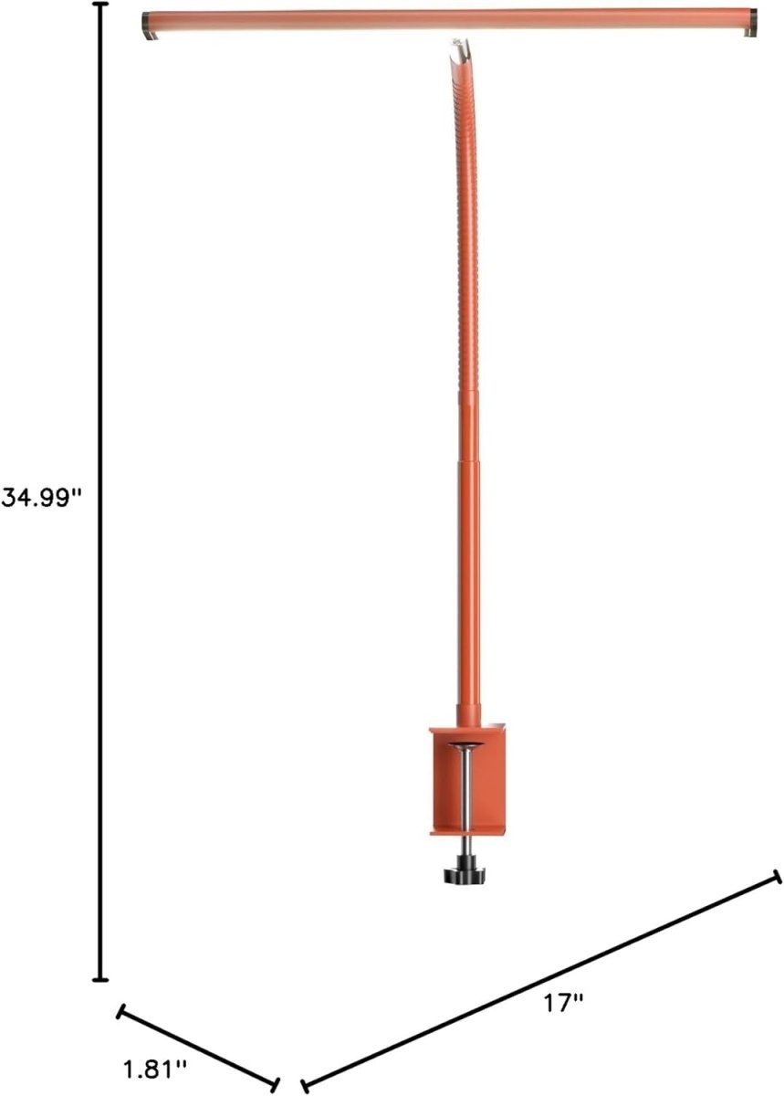 Airlonv LED Desk Lamp for Office Home, Eye - Caring Desk Light with Stepless Dimming Adjustable Flexible Gooseneck, 10W USB Adapter Desk Lamp with Clamp for Reading, Study, Workbench (Black) - Homesidy.com