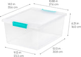 IRIS USA 6 Qt. Plastic Storage Bins Containers with Lids, 4 Pack, Small Sensory Bin, Craft Storage, Craft Organizers &amp; Storage, Organizing Container for Home, Office &amp; Art Supplies, Stackable, Clear - Homesidy.com