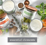 Candle - lite Essential Elements Scented Candles, Eucalyptus &amp; Mint Leaf, 14.75 oz Jar, Proudly Poured in The USA, Aromatherapy, 3 - Wick with 45 Hours Burn Time, Perfect for Creating a Relaxing Ambiance - Homesidy.com
