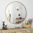 HARRITPURE Round Mirror 30 Black Wall Mounted Circle Mirrors Vanity Mirror with Brushed Aluminum Alloy Frame Modern Decoration for Bathroom, Living Room, Vanity, Bedroom, Entryway - Homesidy.com
