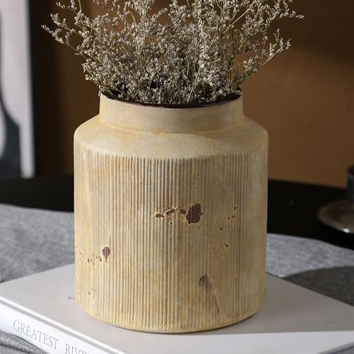 Rustic Vases for Home Decor. Ceramic Vase for Dining Table Decor. Terracotta Decorative Vase 6.1IN. ZSHLXM - Homesidy.com