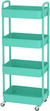 Sywhitta 3 - Tier Plastic Rolling Utility Cart with Handle, Multi - Functional Storage Trolley for Office, Living Room, Kitchen, Movable Storage Organizer with Wheels, White - Homesidy.com