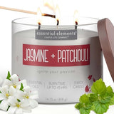 Candle - lite Essential Elements Scented Candles, Eucalyptus &amp; Mint Leaf, 14.75 oz Jar, Proudly Poured in The USA, Aromatherapy, 3 - Wick with 45 Hours Burn Time, Perfect for Creating a Relaxing Ambiance - Homesidy.com