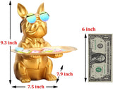 French Bulldog Gifts Statue Tray Organizer for Keys, Candy, Jewelry, Earrings, Entrance Piggy Bank - Modern Decor Resin French Bulldog Decor Entryway Table, Coffee Table, Office Desk, Home Decor - Homesidy.com