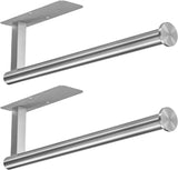 ASTOFLI Paper Towel Holder Under Cabinet No Drilling, Self Adhesive Paper Towel Holder Wall Mount for Kitchen Rack, Under Counter Napin Holder No Drill, 304 Stainless Steel Matte Black - Homesidy.com