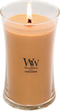 WoodWick Marine Amber Holiday Candle Gifts for Women and Men, 9.7 oz Precious Metals Collection with Crackling Wick - Homesidy.com