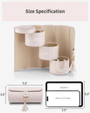 Vlando Travel Jewelry Case for Women, Travel Essential, Travel Must Haves Jewelry Travel Organizer for Girls, Christmas Gifts for Travelers Couples Mom Friends - Black - Homesidy.com