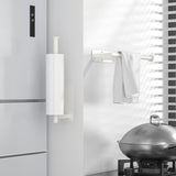 ASTOFLI Paper Towel Holder Under Cabinet No Drilling, Self Adhesive Paper Towel Holder Wall Mount for Kitchen Rack, Under Counter Napin Holder No Drill, 304 Stainless Steel Matte Black - Homesidy.com