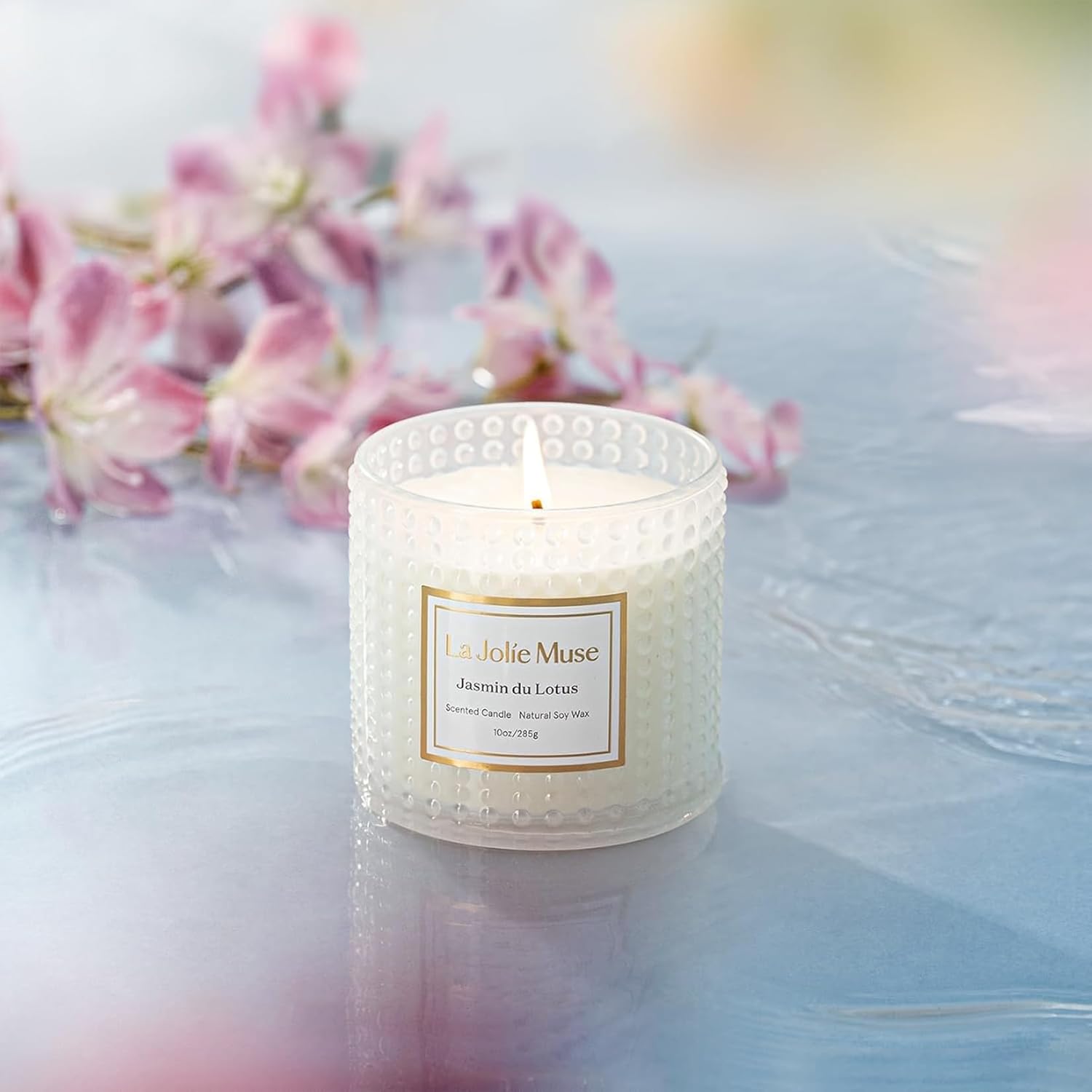 LA JOLIE MUSE Christmas Candle | Ruby Berry Bliss | Mandarin Cranberry &amp; Plum | 10 oz Festive Candle | 55 Hours Clean Burn | Gift for Women &amp; Family - Homesidy.com