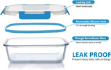 M MCIRCO 24 - Piece Glass Food Storage Containers with Upgraded Snap Locking Lids,Glass Meal Prep Containers Set - Airtight Lunch Containers, Microwave, Oven, Freezer and Dishwasher - Homesidy.com