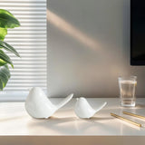 GJFASGF Small Animal Statues, White Bird Figurines Home Decor, Modern Home Decorative, Ceramic Decor for Office Desktop, Bookshelf, Bedroom, Living Room, Cabinets (White 2 Pcs) - Homesidy.com