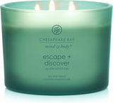 Chesapeake Bay Candle Mind &amp; Body 3 - Wick Coffee Table Jar Candle, Nourish Renew (Coconut &amp; Sandalwood) - Homesidy.com