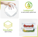 M MCIRCO 24 - Piece Glass Food Storage Containers with Upgraded Snap Locking Lids,Glass Meal Prep Containers Set - Airtight Lunch Containers, Microwave, Oven, Freezer and Dishwasher - Homesidy.com