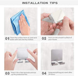 Razor Holder Shaver Hook Hanger Stand(2 Pack)Self Adhesive Stainless Steel Heavy Duty Utility Storage Hook,Shower Hook for Razor,Bathroom Kitchen Organizer for Plug Robe Towel Loofah Bathrobe Coat - Homesidy.com