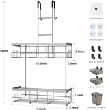 Aitatty Over the Door Shower Caddy Hanging: Black Rustproof Shower Organizer over the Door - No Drilling Bathroom Rack for Inside - Homesidy.com