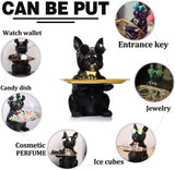 French Bulldog Gifts Statue Tray Organizer for Keys, Candy, Jewelry, Earrings, Entrance Piggy Bank - Modern Decor Resin French Bulldog Decor Entryway Table, Coffee Table, Office Desk, Home Decor - Homesidy.com