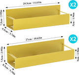 HuggieGems Metal 4 Pack Magnetic Spice Storage Rack Organizer for Refrigerator and Oven, Black Fridge Organizers and Storage - Homesidy.com