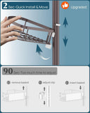 SEIRIONE Rustproof Shower Corner Caddy Organizer for Bathroom, 4 Adjustable Shelves with Tension Pole, for Bathtub Shampoo Accessories Storage Holder, 34 to 116 Inch Height - Homesidy.com