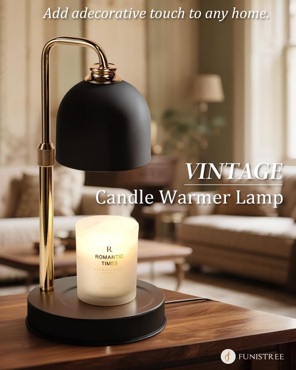 Modern Candle Warmer Lamp with Timer, Dimmable Candle Lamp Warmer, Men Women Christmas Birthday Gifts, Black Candle Warmer, Adjustable Candle Light Warmer, Cozy Living Room Bedroom Home Decor - Homesidy.com