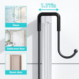 Aitatty Over the Door Shower Caddy Hanging: Black Rustproof Shower Organizer over the Door - No Drilling Bathroom Rack for Inside - Homesidy.com