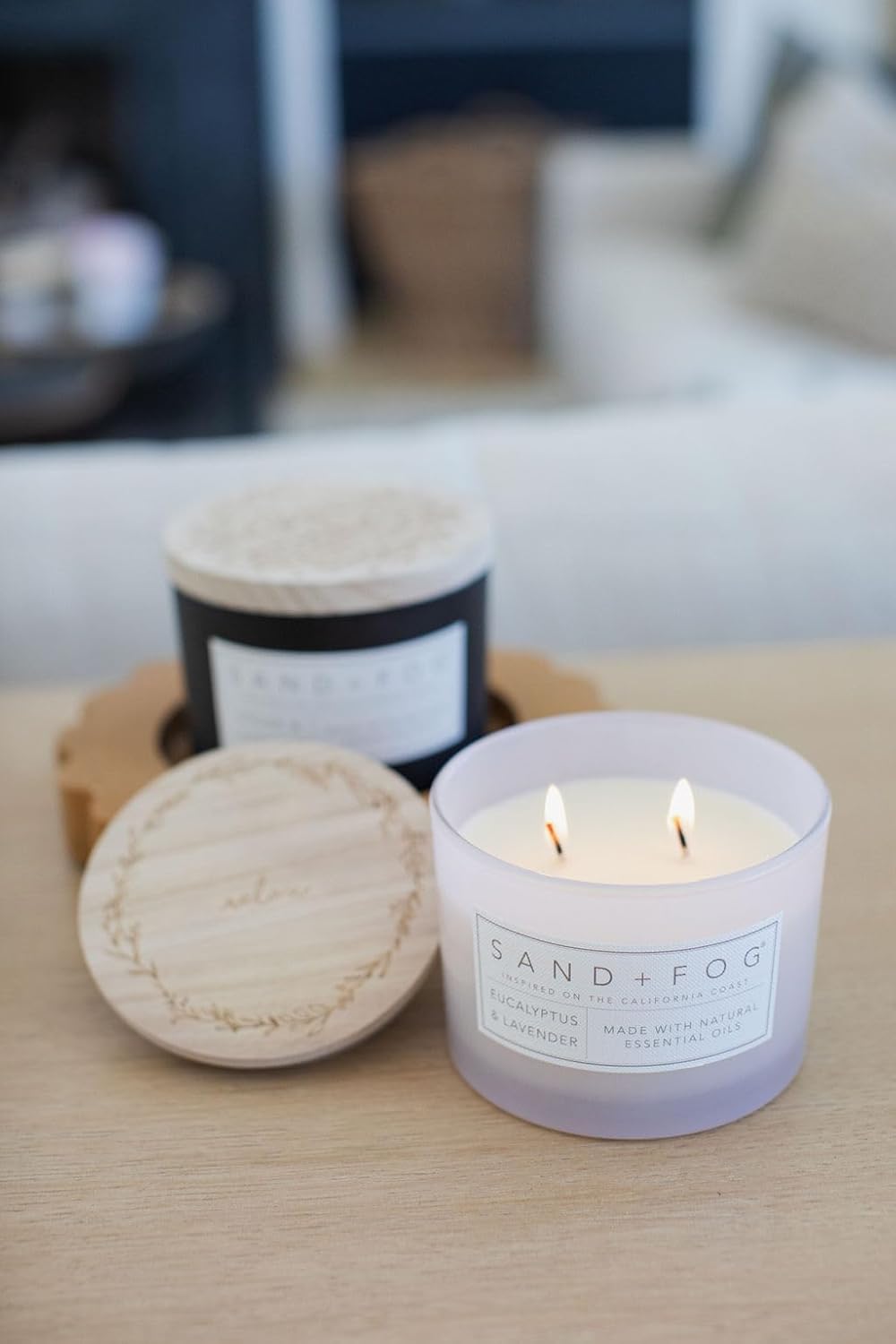 Sand Fog Scented Candle - Crushed Candy Cane – Additional Scents and Sizes – 100% Cotton Lead - Free Wick - Luxury Air Freshening Jar Candles - Perfect Home Decor – 12oz … - Homesidy.com