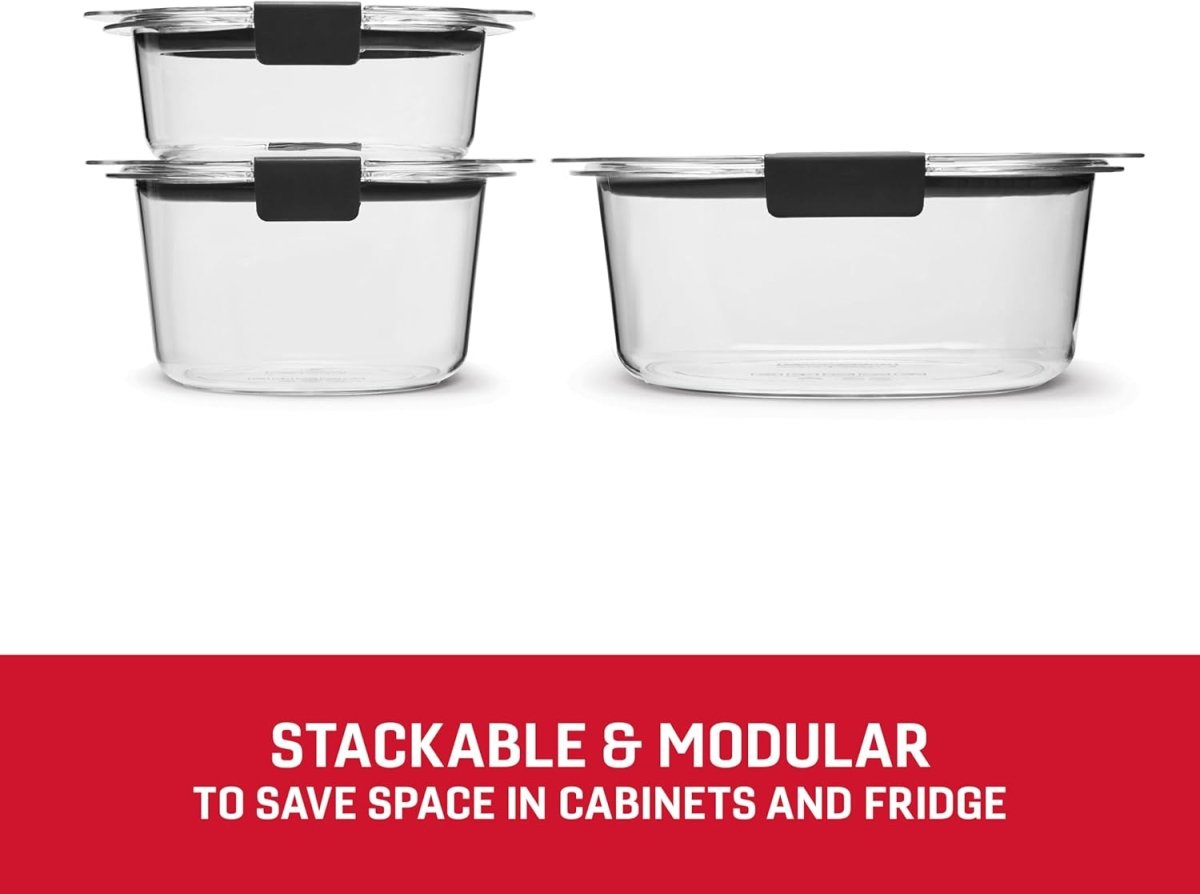 Rubbermaid Brilliance BPA - Free Airtight Food Storage Containers, 24 - Piece Set, Easy for Meal Prep, Lunch &amp; Leftovers - Homesidy.com