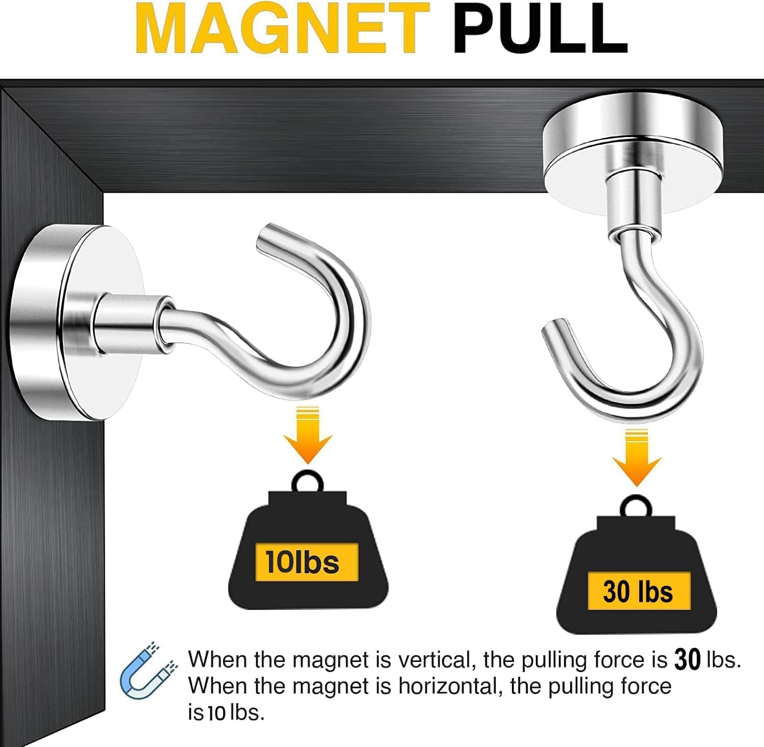 DIYMAG Magnetic Hooks, 30lbs Magnet Hook 2025 Cruise Cabin Ship Essentials Heavy Duty Strong Magnets Refrigerator Fridge Hanging for Classroom Beach Vacation Kitchen Grills Home 20 Pack (Silver) - Homesidy.com