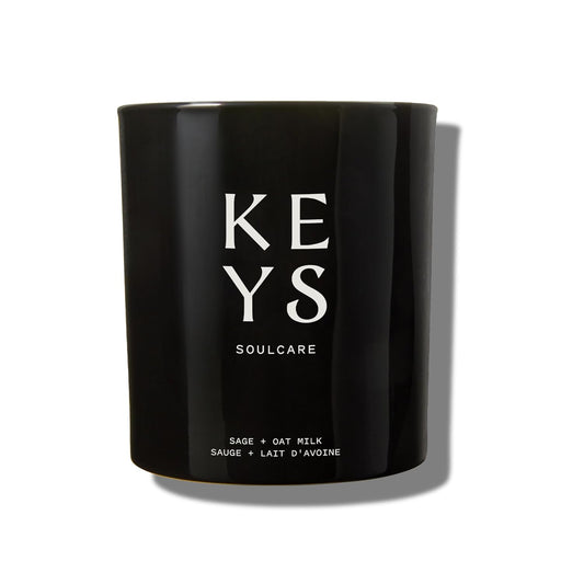 Keys Soulcare Sage Oat Milk Candle, Single - Wick Home Fragrance, Calming Relaxing Scent for Body &amp; Mind, Soy Wax, Vegan, Cruelty - Free - Homesidy.com