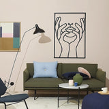 Glamativity 4 Pack Gold Wall Art Decor, Minimalist Single Line Real Metal Wall Art, Womans Body Shape Abstract Wall Art (Gold Classic Style, 17 x 11.8) - Homesidy.com