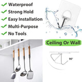 Adhesive Hooks for Hanging Heavy Duty Wall Hooks Self Adhesive Towel Coat Hooks Waterproof Transparent Hook for Bathroom Shower Kitchen Keys Door Outdoor Home Improvement Utility Hook 12 Pack - Homesidy.com