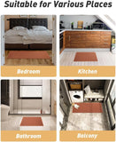 AMOAMI Upgraded Waffle Bath Mat, Super Absorbent Non Slip Bath Mats for Bathroom Floor, Machine Washable Bathroom Rugs with Tassels, Rubber Backed Bathroom Mats, Ultra Soft, 18&34; x 30&34;, Brown - Homesidy.com