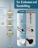 SEIRIONE Rustproof Shower Corner Caddy Organizer for Bathroom, 4 Adjustable Shelves with Tension Pole, for Bathtub Shampoo Accessories Storage Holder, 34 to 116 Inch Height - Homesidy.com