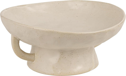 Creative Co - Op Stoneware Bowl w Reactive Glaze, White - Homesidy.com