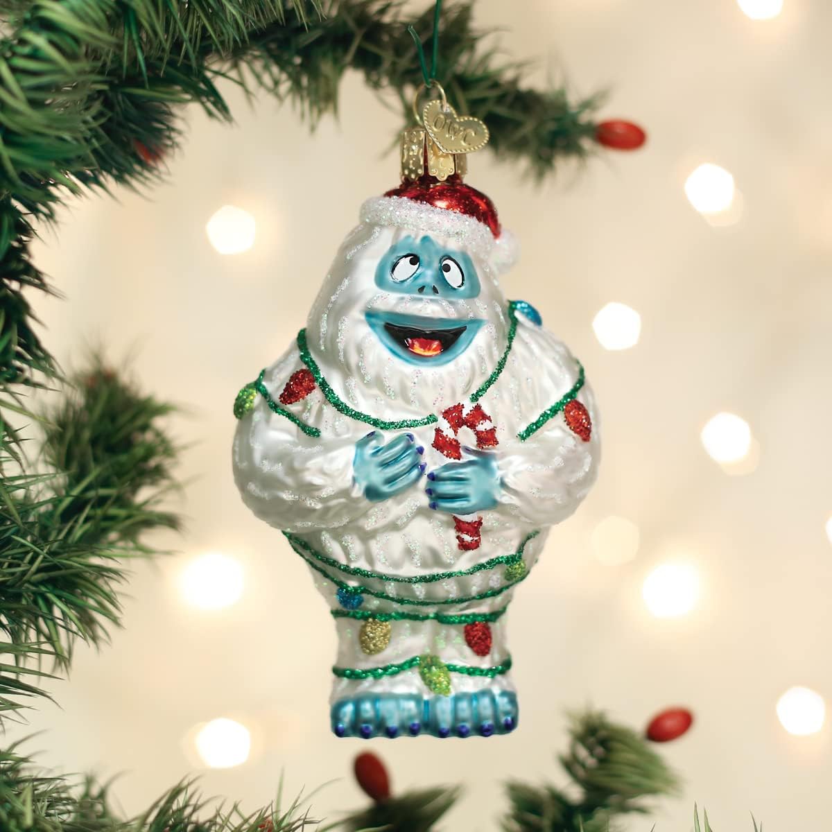 Old World Christmas Rudolph and Clarice Glass Blown Ornament for Christmas Tree, Handcrafted Holiday Decoration, Rudolph Collection - Homesidy.com