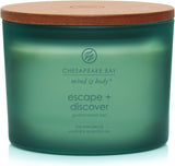 Chesapeake Bay Candle Mind &amp; Body 3 - Wick Coffee Table Jar Candle, Nourish Renew (Coconut &amp; Sandalwood) - Homesidy.com