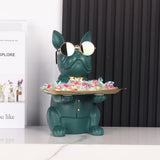 French Bulldog Gifts Statue Tray Organizer for Keys, Candy, Jewelry, Earrings, Entrance Piggy Bank - Modern Decor Resin French Bulldog Decor Entryway Table, Coffee Table, Office Desk, Home Decor - Homesidy.com