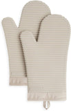 KITCHENAID Ribbed Soft Silicone Oven Mitt 2 - Pack Set, 7.5&34;x13&34;, Milkshake - Homesidy.com