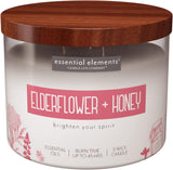 Candle - lite Essential Elements Scented Candles, Eucalyptus &amp; Mint Leaf, 14.75 oz Jar, Proudly Poured in The USA, Aromatherapy, 3 - Wick with 45 Hours Burn Time, Perfect for Creating a Relaxing Ambiance - Homesidy.com