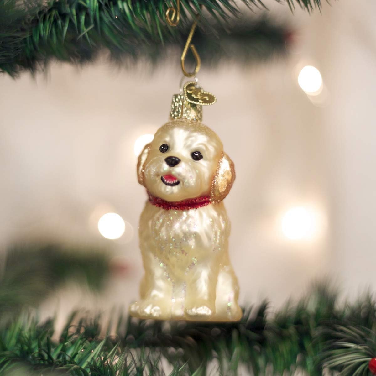 Old World Christmas Black Labrador Dog Collection Glass Blown Ornaments for Christmas Tree 3.75 x 1.5 - Homesidy.com