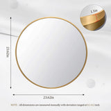 HARRITPURE Round Mirror 30 Black Wall Mounted Circle Mirrors Vanity Mirror with Brushed Aluminum Alloy Frame Modern Decoration for Bathroom, Living Room, Vanity, Bedroom, Entryway - Homesidy.com