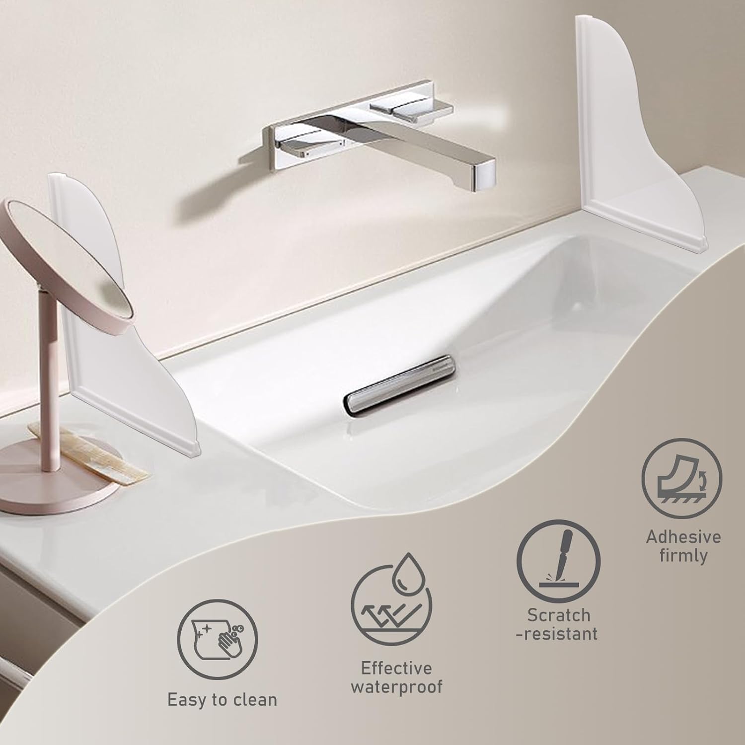Spidfee Shower Splash Guard Kit, Large Splash Guards for Bathtub Waterproof Self - Adhesive Shower Corner Guards to Keep Water in Shower or Bath, Pack of 2 (9.25 x 9.25 inches) - Homesidy.com