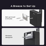 31in Wireless Wall Sconces Set of Two, [Creates Sunset Glow Ambiance] Dimmable 2700K–6000K with 8000mAh Battery &amp; Display, Touch/Remote Control, Rechargeable Wall Lamps for Home Decor – Black - Homesidy.com