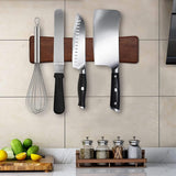 HOSHANHO Magnetic Knife Strips, Magnetic Knife Holder for Wall 16 Inch, Acacia Wood Knife Magnetic Strip Use as Knife Bar, Knife Holder for Kitchen Utensil Organizer - Homesidy.com