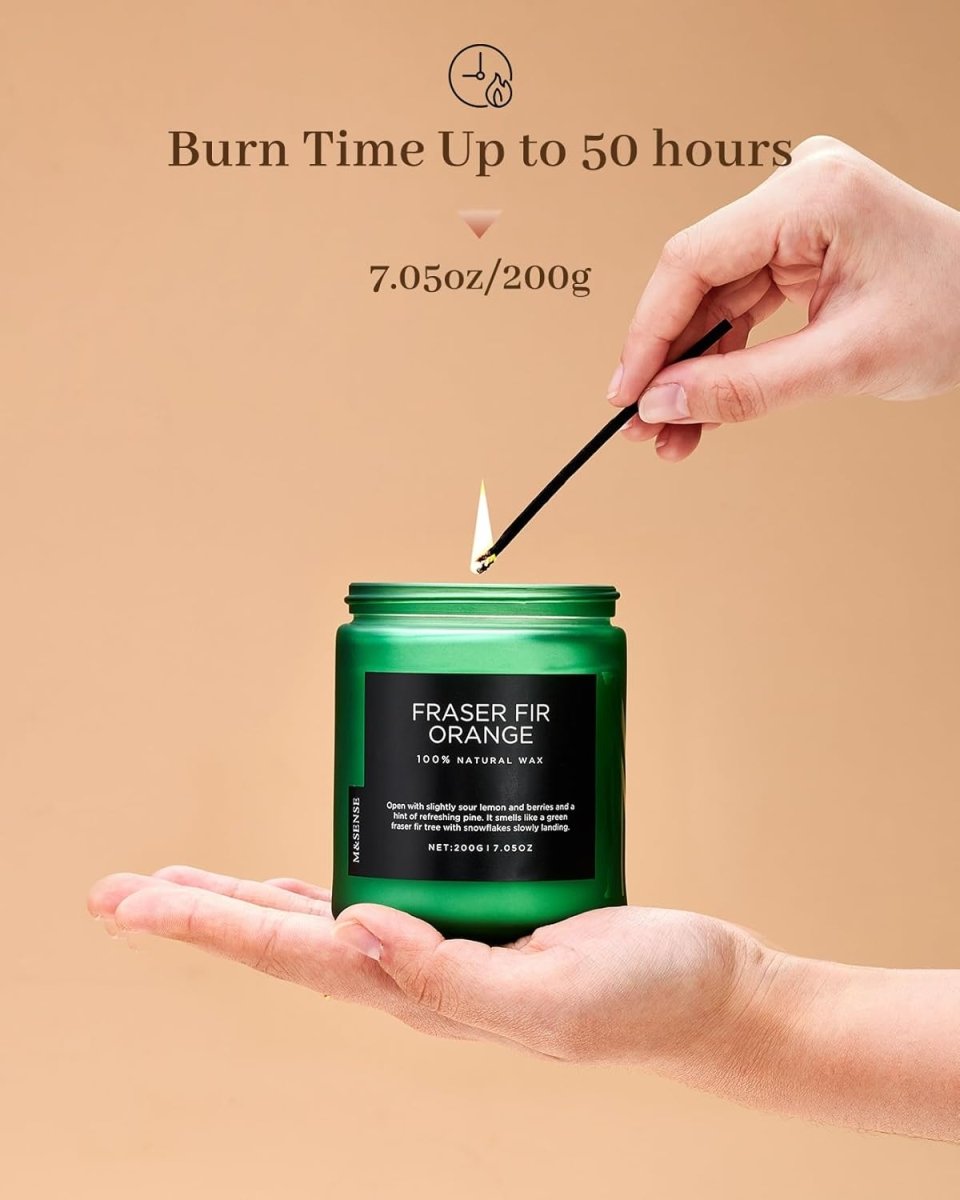M&amp;SENSE Ode to Winter Soy Candles Strong Scented, 2 Wick Jar Candle 19.4oz 110 Hour Long Lasting, Lavender Sandalwood Organic Natural Aromatherapy Candle Gifts Bedroom Bathroom Home Decor - Homesidy.com