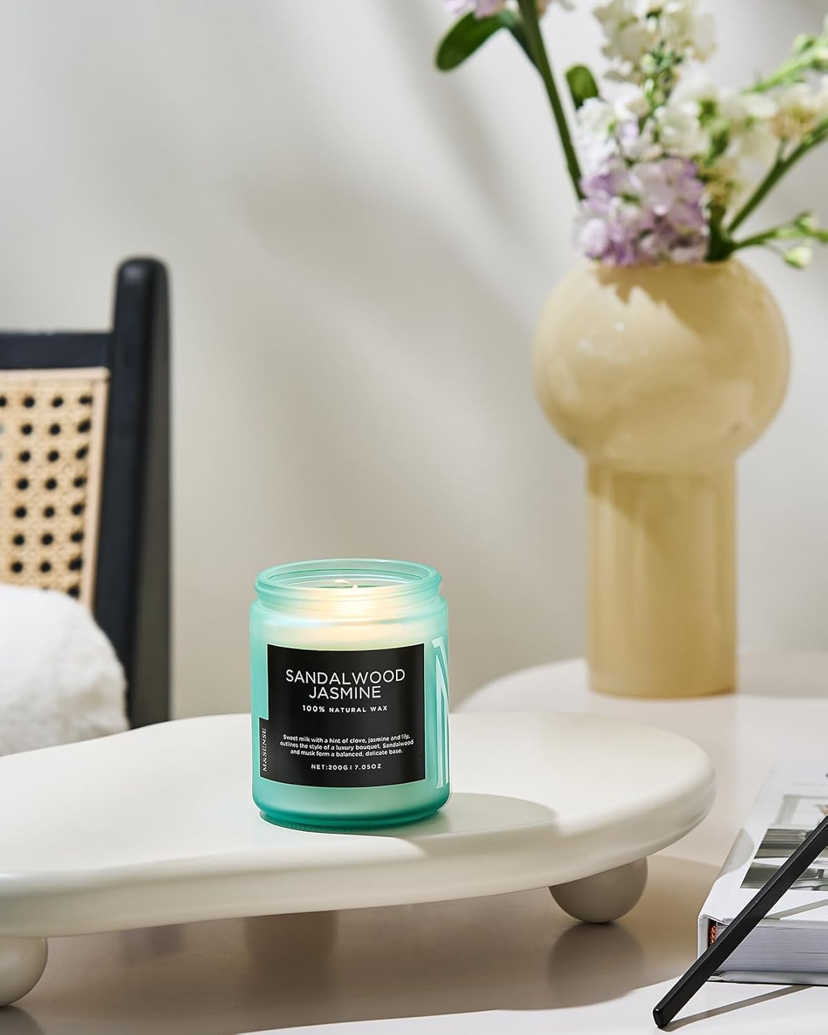 M&amp;SENSE Eucalyptus &amp; Mint Soy Candles for Home Scented, 11.6oz 70 Hour Burn Aromatherapy Candle Gift for Stress Relief, Meditation, Yoga, Relaxing SPA, Reusable Jar for Men and Women - Homesidy.com