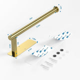 ASTOFLI Paper Towel Holder Under Cabinet No Drilling, Self Adhesive Paper Towel Holder Wall Mount for Kitchen Rack, Under Counter Napin Holder No Drill, 304 Stainless Steel Matte Black - Homesidy.com
