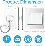 Adhesive Hooks for Hanging Heavy Duty Wall Hooks Self Adhesive Towel Coat Hooks Waterproof Transparent Hook for Bathroom Shower Kitchen Keys Door Outdoor Home Improvement Utility Hook 12 Pack - Homesidy.com