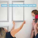 Art3d Pre - Cut Wall Molding Set of 6 pcs, Ready - to - Assemble Wainscoting Panels for Interior Wall Décor Living Room Bedroom Accent Wall - Installed with Glue, 3 Top 3 Bottom - Homesidy.com