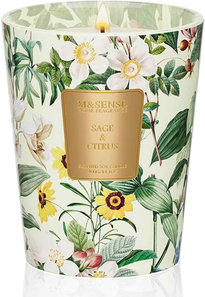 M&amp;SENSE Extra Large Candle Creamy Vanilla Scented, 3 - Wick 35oz 150H Long Lasting, Natural Soy Wax Aromatherapy Candle for Stress Relief, Home Fragrance Fall Winter Christmas Thanksgiving Gifts - Homesidy.com