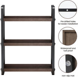 HNRLOY Bathroom Counter Organizer,Bathroom Countertop Organizer,Counter Shelf,Countertop Storage,Organization and Storage,Makeup Shelf,Sink Caddy(Brown 3 Tier) - Homesidy.com